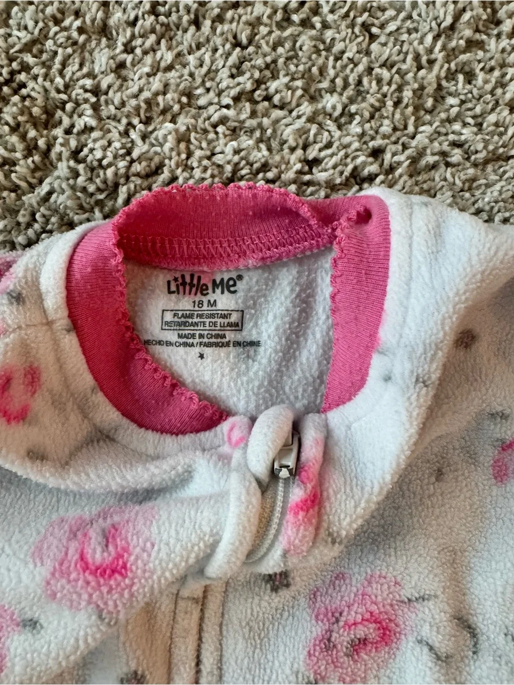 Baby Girl Fleece Footed Pajamas Bundle 18 Months Fleece Footed One-Piece Outfit